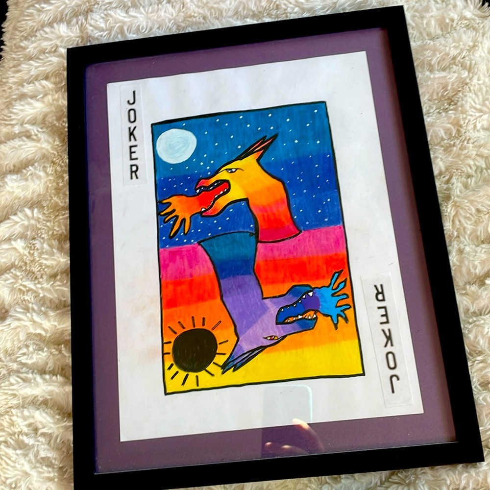 Opposites attract joker card painting